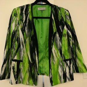 Lime printed Kasper size 6 blazer
